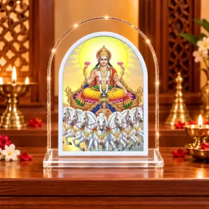 Surya Dev L Shape Acrylic Showpiece 3 X 3.5 Inch For Home, Office And Car (F175954) Surya Dev L Shape Acrylic Showpiece 3 X 3.5 Inch For Home, Office And Car (F175954)