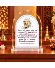 A. P. J. Abdul Kalam L Shape Acrylic Showpiece 3 X 3.5 Inch For Home, Office And Car (F175957)