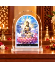 Buddha L Shape Acrylic Showpiece 3 X 3.5 Inch For Home, Office And Car (F175958)
