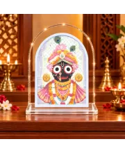 Lord Jagannath L Shape Acrylic Showpiece 3 X 3.5 Inch For Home, Office And Car (F175961)