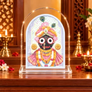 Lord Jagannath L Shape Acrylic Showpiece 3 X 3.5 Inch For Home, Office And Car (F175961) Lord Jagannath L Shape Acrylic Showpiece 3 X 3.5 Inch For Home, Office And Car (F175961)