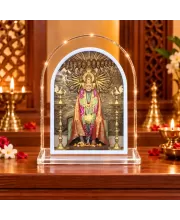 Shree Swami Samarth L Shape Acrylic Showpiece 3 X 3.5 Inch For Home, Office And Car (F175962)