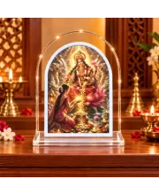 Goddess Lakshmi L Shape Acrylic Showpiece 3 X 3.5 Inch For Home, Office And Car (F175964)