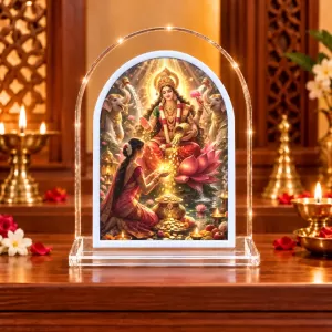 Goddess Lakshmi L Shape Acrylic Showpiece 3 X 3.5 Inch For Home, Office And Car (F175964) Goddess Lakshmi L Shape Acrylic Showpiece 3 X 3.5 Inch For Home, Office And Car (F175964)