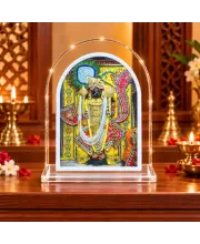 Lord Dwarikadhish L Shape Acrylic Showpiece 3 X 3.5 Inch For Home, Office And Car (F175965)