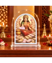 Goddess Lakshmi L Shape Acrylic Showpiece 3 X 3.5 Inch For Home, Office And Car (F175971)