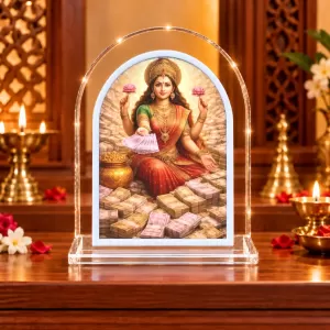 Goddess Lakshmi L Shape Acrylic Showpiece 3 X 3.5 Inch For Home, Office And Car (F175971) Goddess Lakshmi L Shape Acrylic Showpiece 3 X 3.5 Inch For Home, Office And Car (F175971)
