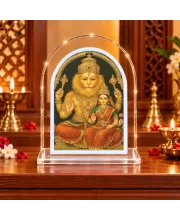 Lakshmi Narasimha L Shape Acrylic Showpiece 3 X 3.5 Inch For Home, Office And Car (F175972)