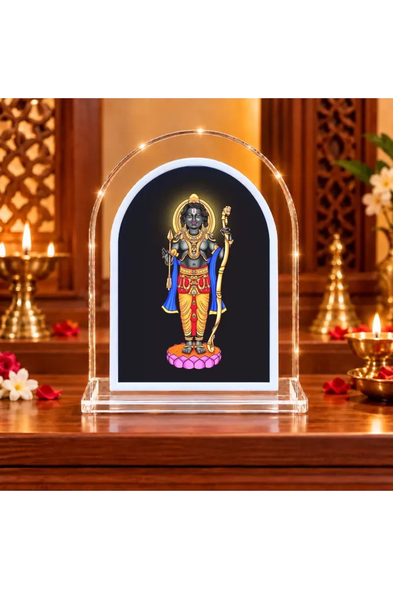 Lord Rama L Shape Acrylic Showpiece 3 X 3.5 Inch For Home, Office And Car (F175977)