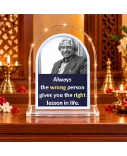 A. P. J. Abdul Kalam L Shape Acrylic Showpiece 3 X 3.5 Inch For Home, Office And Car (F175982)