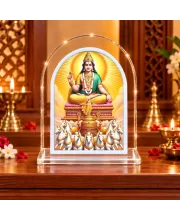 Surya Dev L Shape Acrylic Showpiece 3 X 3.5 Inch For Home, Office And Car (F175983)