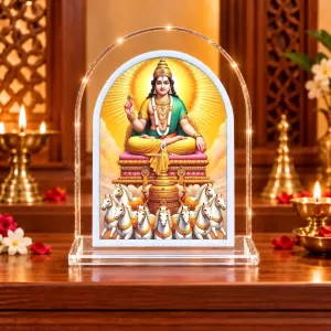 Surya Dev L Shape Acrylic Showpiece 3 X 3.5 Inch For Home, Office And Car (F175983) Surya Dev L Shape Acrylic Showpiece 3 X 3.5 Inch For Home, Office And Car (F175983)