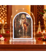 Khatu Shyam Ji L Shape Acrylic Showpiece 3 X 3.5 Inch For Home, Office And Car (F175984)