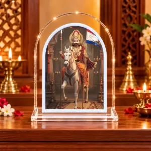 Khatu Shyam Ji L Shape Acrylic Showpiece 3 X 3.5 Inch For Home, Office And Car (F175984) Khatu Shyam Ji L Shape Acrylic Showpiece 3 X 3.5 Inch For Home, Office And Car (F175984)