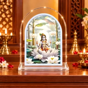 Shree Krishna L Shape Acrylic Showpiece 3 X 3.5 Inch For Home, Office And Car (F175985) Shree Krishna L Shape Acrylic Showpiece 3 X 3.5 Inch For Home, Office And Car (F175985)