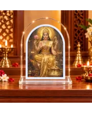 Goddess Lakshmi L Shape Acrylic Showpiece 3 X 3.5 Inch For Home, Office And Car (F175987)