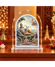 Shree Narayan L Shape Acrylic Showpiece 3 X 3.5 Inch For Home, Office And Car (F175988)