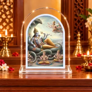 Shree Narayan L Shape Acrylic Showpiece 3 X 3.5 Inch For Home, Office And Car (F175988) Shree Narayan L Shape Acrylic Showpiece 3 X 3.5 Inch For Home, Office And Car (F175988)