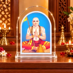 Adi Shankaracharya L Shape Acrylic Showpiece 3 X 3.5 Inch For Home, Office And Car (F175991)