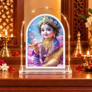 Lord Krishna L Shape Acrylic Showpiece 3 X 3.5 Inch For Home, Office And Car (F175993) Lord Krishna L Shape Acrylic Showpiece 3 X 3.5 Inch For Home, Office And Car (F175993)
