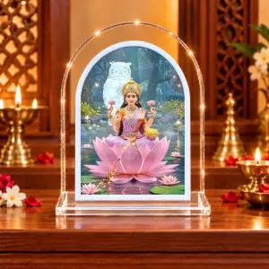 Goddess Lakshmi L Shape Acrylic Showpiece 3 X 3.5 Inch For Home, Office And Car (F175995) Goddess Lakshmi L Shape Acrylic Showpiece 3 X 3.5 Inch For Home, Office And Car (F175995)
