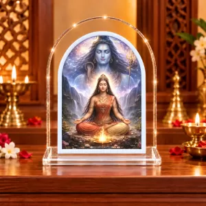 Shiva Parvati L Shape Acrylic Showpiece 3 X 3.5 Inch For Home, Office And Car (F175996) Shiva Parvati L Shape Acrylic Showpiece 3 X 3.5 Inch For Home, Office And Car (F175996)