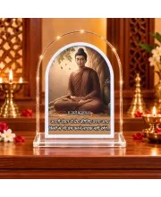 Buddha L Shape Acrylic Showpiece 3 X 3.5 Inch For Home, Office And Car (F175997)
