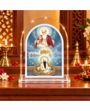 Guru Nanak Dev Ji L Shape Acrylic Showpiece 3 X 3.5 Inch For Home, Office And Car (F176003)