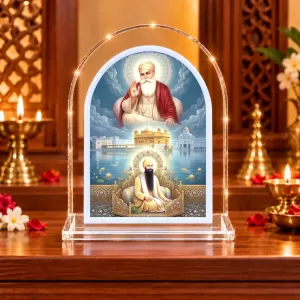 Guru Nanak Dev Ji L Shape Acrylic Showpiece 3 X 3.5 Inch For Home, Office And Car (F176003) Guru Nanak Dev Ji L Shape Acrylic Showpiece 3 X 3.5 Inch For Home, Office And Car (F176003)