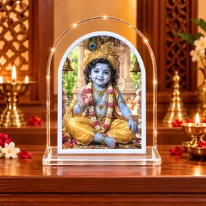 Lord Krishna L Shape Acrylic Showpiece 3 X 3.5 Inch For Home, Office And Car (F176005) Lord Krishna L Shape Acrylic Showpiece 3 X 3.5 Inch For Home, Office And Car (F176005)
