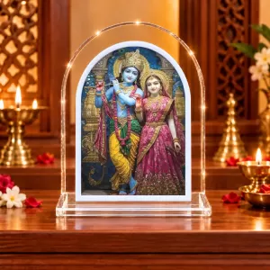 Radha Krishna L Shape Acrylic Showpiece 3 X 3.5 Inch For Home, Office And Car (F176007) Radha Krishna L Shape Acrylic Showpiece 3 X 3.5 Inch For Home, Office And Car (F176007)