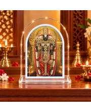 Lord Venkateswara L Shape Acrylic Showpiece 3 X 3.5 Inch For Home, Office And Car (F176011)
