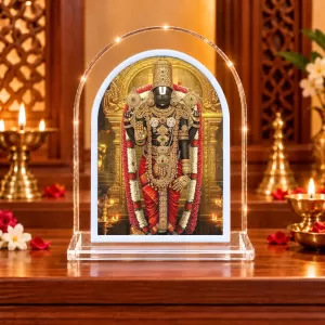 Lord Venkateswara L Shape Acrylic Showpiece 3 X 3.5 Inch For Home, Office And Car (F176011) Lord Venkateswara L Shape Acrylic Showpiece 3 X 3.5 Inch For Home, Office And Car (F176011)