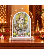 Lord Krishna L Shape Acrylic Showpiece 3 X 3.5 Inch For Home, Office And Car (F176012)