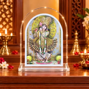 Lord Krishna L Shape Acrylic Showpiece 3 X 3.5 Inch For Home, Office And Car (F176012) Lord Krishna L Shape Acrylic Showpiece 3 X 3.5 Inch For Home, Office And Car (F176012)