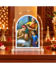 Potter Family L Shape Acrylic Showpiece 3 X 3.5 Inch For Home, Office And Car (F176013)