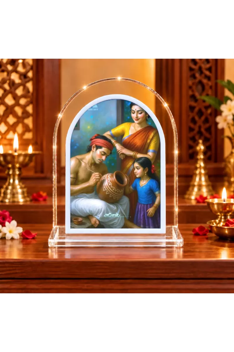 Potter Family L Shape Acrylic Showpiece 3 X 3.5 Inch For Home, Office And Car (F176013)