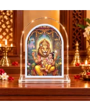 Lord Narashinga L Shape Acrylic Showpiece 3 X 3.5 Inch For Home, Office And Car (F176015)