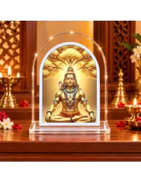Lord Shiva L Shape Acrylic Showpiece 3 X 3.5 Inch For Home, Office And Car (F176016)