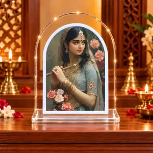Radha L Shape Acrylic Showpiece 3 X 3.5 Inch For Home, Office And Car (F176019)