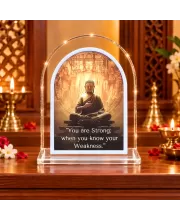 Buddha L Shape Acrylic Showpiece 3 X 3.5 Inch For Home, Office And Car (F176021)