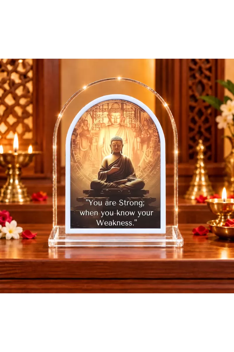 Buddha L Shape Acrylic Showpiece 3 X 3.5 Inch For Home, Office And Car (F176021)