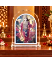 Lord Vishnu L Shape Acrylic Showpiece 3 X 3.5 Inch For Home, Office And Car (F176023)