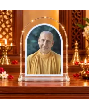 Radhanath Swami L Shape Acrylic Showpiece 3 X 3.5 Inch For Home, Office And Car (F176025)