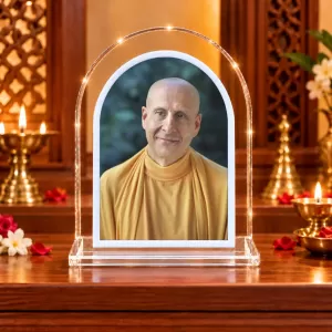 Radhanath Swami L Shape Acrylic Showpiece 3 X 3.5 Inch For Home, Office And Car (F176025) Radhanath Swami L Shape Acrylic Showpiece 3 X 3.5 Inch For Home, Office And Car (F176025)