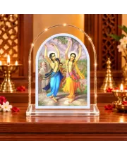 Shree Chaitannya L Shape Acrylic Showpiece 3 X 3.5 Inch For Home, Office And Car (F176026)