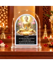 Buddha L Shape Acrylic Showpiece 3 X 3.5 Inch For Home, Office And Car (F176028)
