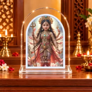 Durga Maa L Shape Acrylic Showpiece 3 X 3.5 Inch For Home, Office And Car (F176029) Durga Maa L Shape Acrylic Showpiece 3 X 3.5 Inch For Home, Office And Car (F176029)