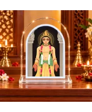 Shree Krishna L Shape Acrylic Showpiece 3 X 3.5 Inch For Home, Office And Car (F176030)