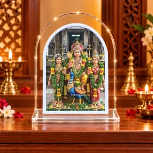 Lord Murugan L Shape Acrylic Showpiece 3 X 3.5 Inch For Home, Office And Car (F176032) Lord Murugan L Shape Acrylic Showpiece 3 X 3.5 Inch For Home, Office And Car (F176032)